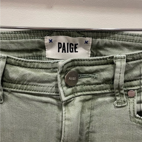 Paige Hoxton Skinny Ankle Cargo Pants in Green Size 27 - Picture 5 of 12